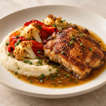 Paprika Chicken, Cauliflower Two Ways and Sherry Jus - Fresh Start 30: A Journey To Better Health Paprika Chicken, Cauliflower Two Ways and Sherry Jus